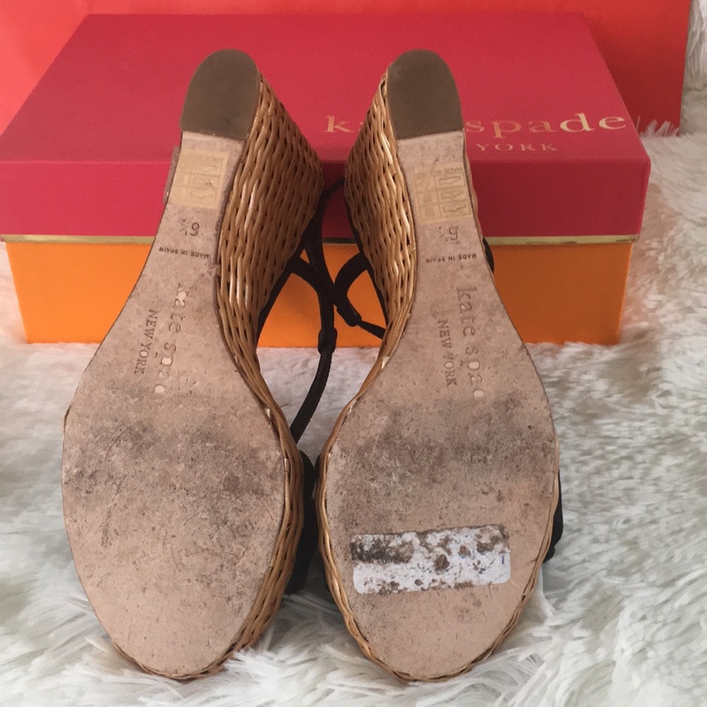Kate Spade Black canvas wedge in its original box! - Picture 4 of 7
